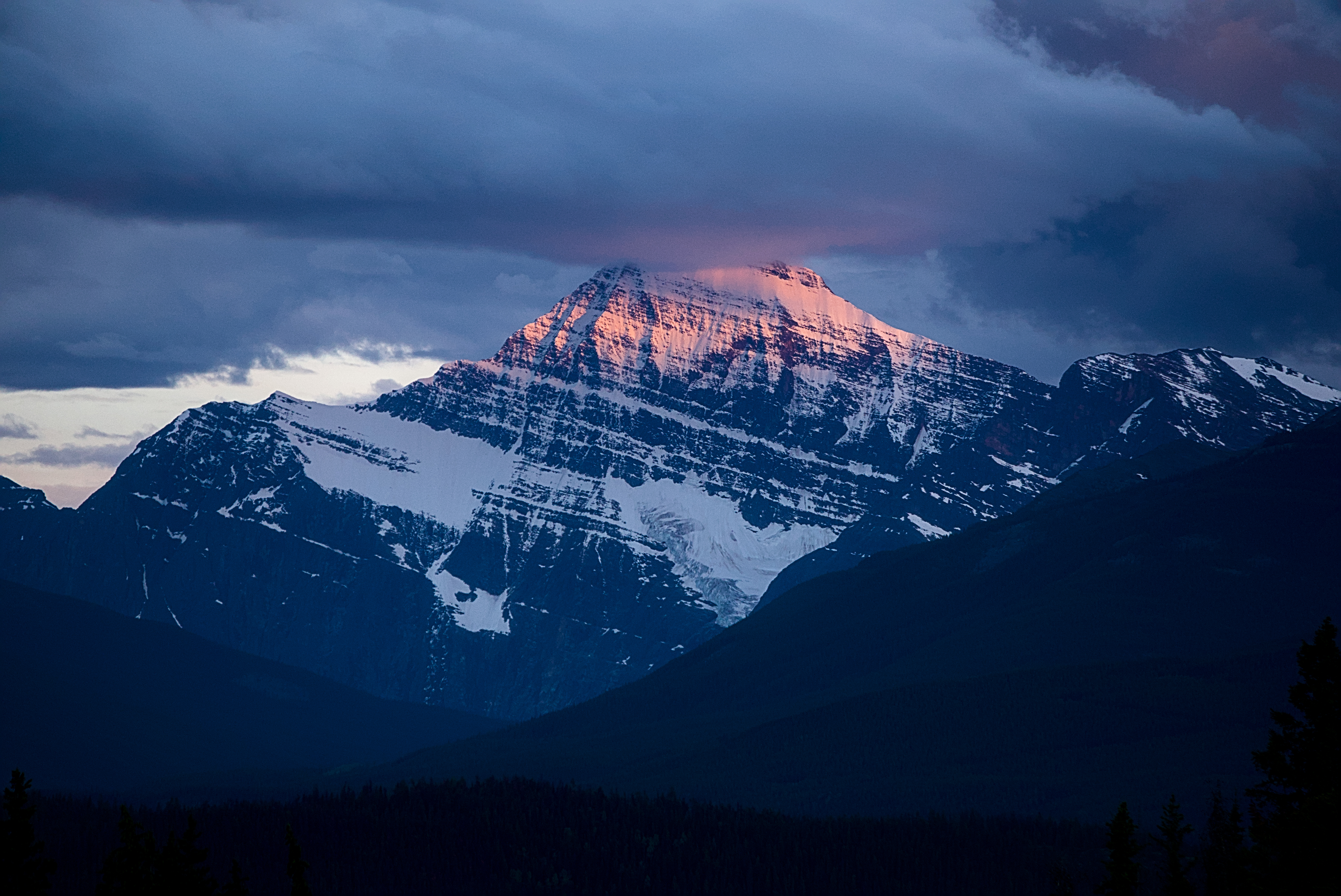 Sunlit Mountain Summit