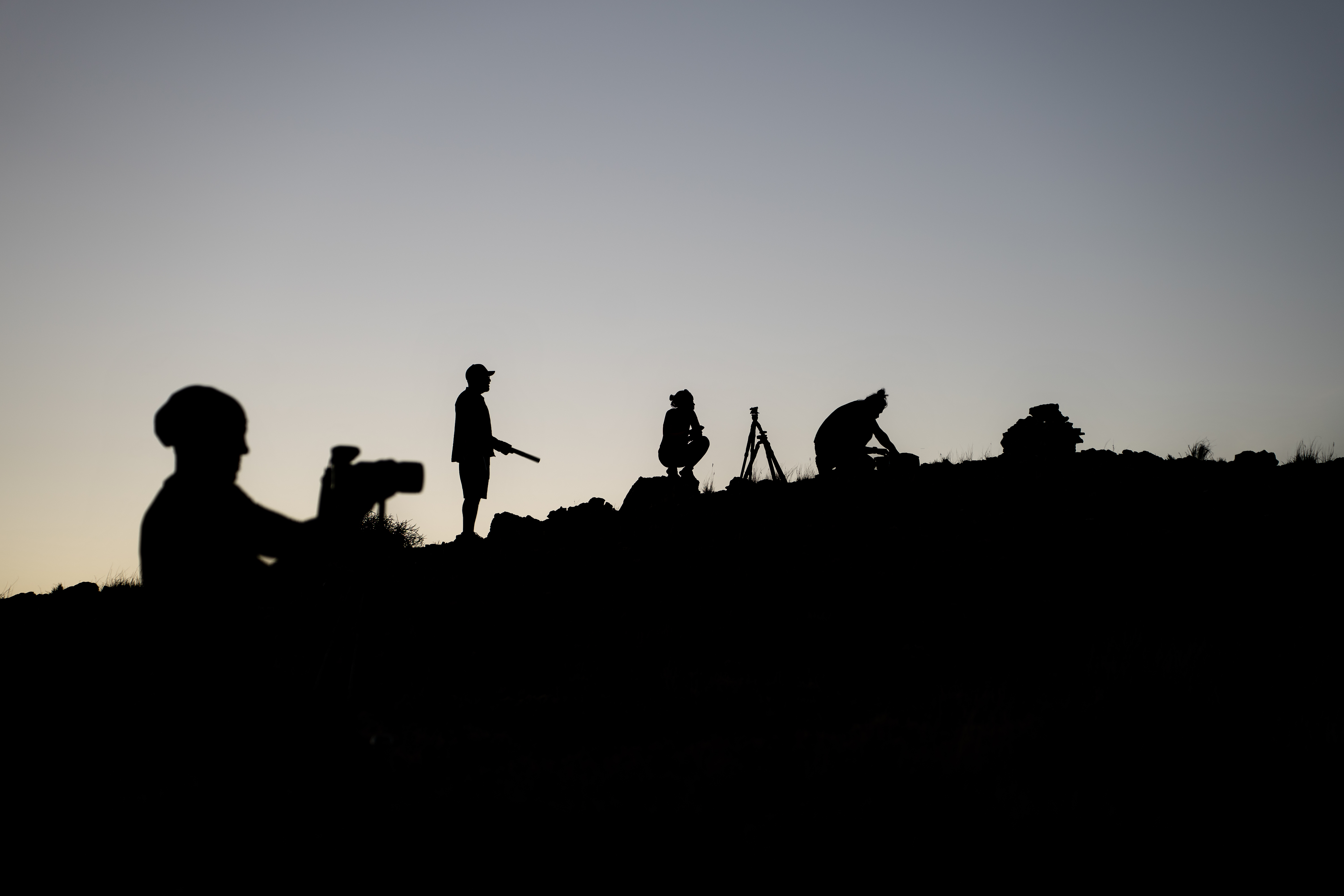 Bentonite Hills Silhouette, Utah